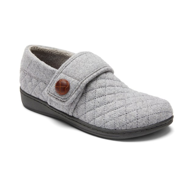Vionic Slippers Ireland - Jackie Slipper Light Grey - Womens Shoes Discount | ZEPLY-3548